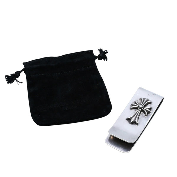 CHROME HEARTS クロムハーツ MNY CLIP LARGE マネークリップ ラージ 重量約84.18g STERLING刻印 CHクロス シルバー 美品 中古 4a002373