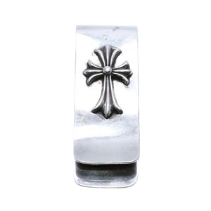 CHROME HEARTS クロムハーツ MNY CLIP LARGE マネークリップ ラージ 重量約84.18g STERLING刻印 CHクロス シルバー 美品 中古 4a002373