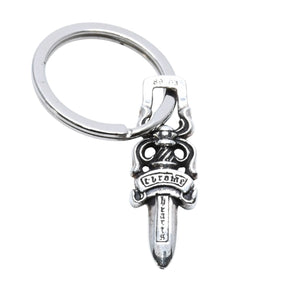 CHROME HEARTS RNG & No.5 DGGR #5 Dagger Key Ring Weight Approx. 7.67g 89/03/.925 Stamped Silver 925 Good Condition Used 4a002370