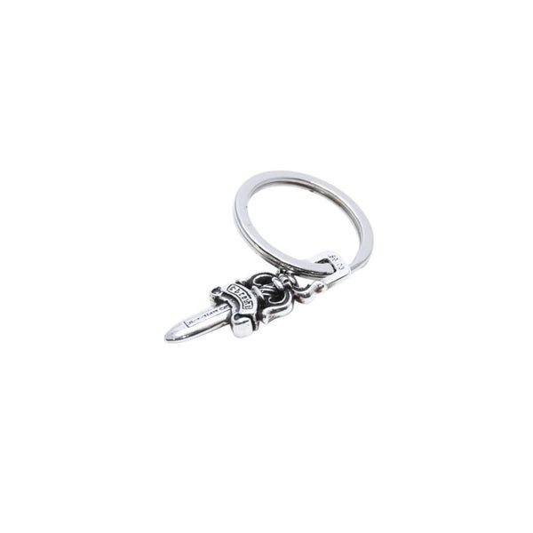 CHROME HEARTS RNG & No.5 DGGR #5 Dagger Key Ring Weight Approx. 7.67g 89/03/.925 Stamped Silver 925 Good Condition Used 4a002370
