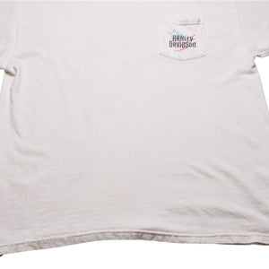 Harley Davidson Harley Davidson Print T-Shirt Short Sleeve White Red Daytona Beach, FL Good Condition Used 4a002343