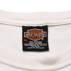Harley Davidson Harley Davidson Print T-Shirt Short Sleeve White Red Daytona Beach, FL Good Condition Used 4a002343