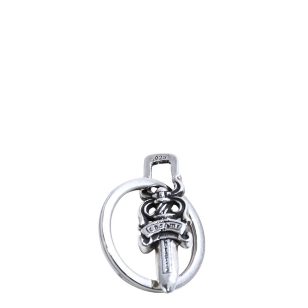 CHROME HEARTS RNG & No.5 DGGR #5 Dagger Key Ring Weight Approx. 7.67g 89/03/.925 Stamped Silver 925 Good Condition Used 4a002370