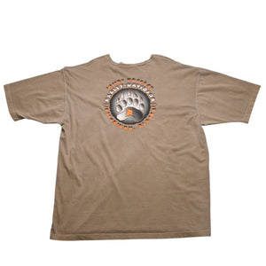 HARLEY DAVIDSON ハーレーダビッドソン モーターサイクル Tシャツ ベージュ ブラウン サイズXXL 美品 中古 4a002344