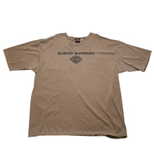 画像をギャラリービューアに読み込む, HARLEY DAVIDSON ハーレーダビッドソン モーターサイクル Tシャツ ベージュ ブラウン サイズXXL 美品 中古 4a002344