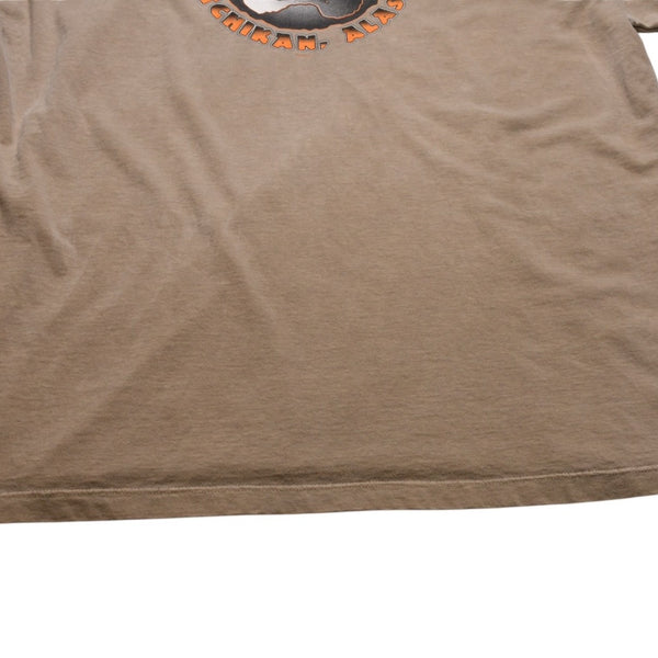 HARLEY DAVIDSON ハーレーダビッドソン モーターサイクル Tシャツ ベージュ ブラウン サイズXXL 美品 中古 4a002344