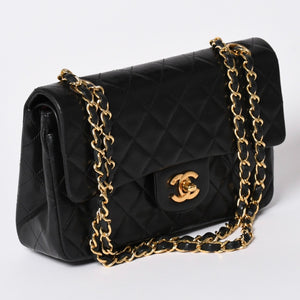 CHANEL シャネル マトラッセ23 Wフラップ Wチェーンショルダーバッグ A2500 1番台 ココマーク ラムスキン ブラック 美品 中古 4a002376