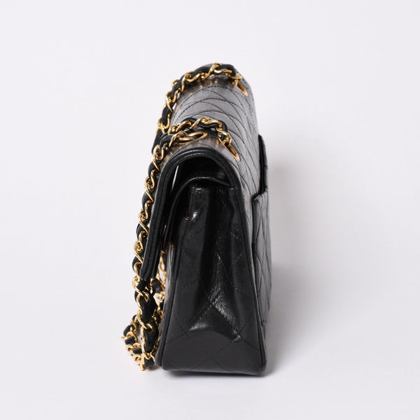 CHANEL シャネル マトラッセ23 Wフラップ Wチェーンショルダーバッグ A2500 1番台 ココマーク ラムスキン ブラック 美品 中古 4a002376