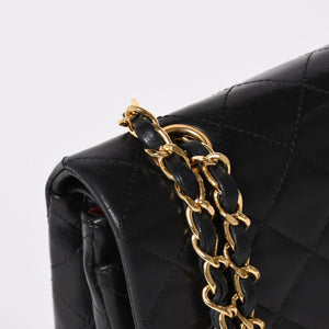 CHANEL シャネル マトラッセ23 Wフラップ Wチェーンショルダーバッグ A2500 1番台 ココマーク ラムスキン ブラック 美品 中古 4a002376