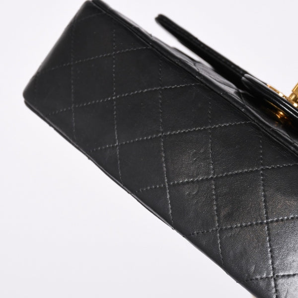 CHANEL シャネル マトラッセ23 Wフラップ Wチェーンショルダーバッグ A2500 1番台 ココマーク ラムスキン ブラック 美品 中古 4a002376