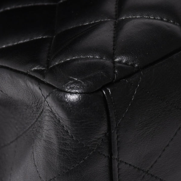 CHANEL シャネル マトラッセ23 Wフラップ Wチェーンショルダーバッグ A2500 1番台 ココマーク ラムスキン ブラック 美品 中古 4a002376