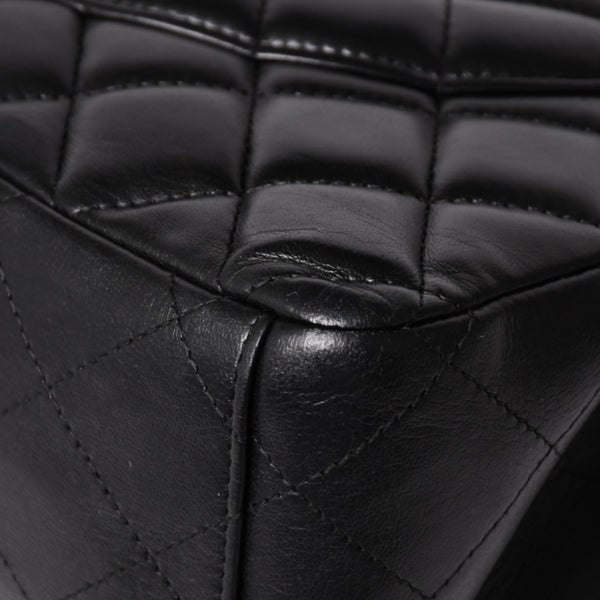 CHANEL シャネル マトラッセ23 Wフラップ Wチェーンショルダーバッグ A2500 1番台 ココマーク ラムスキン ブラック 美品 中古 4a002376