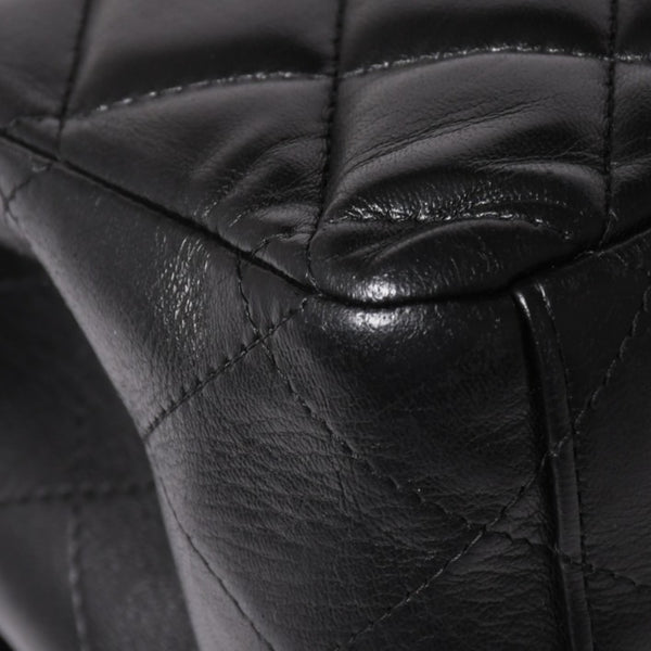 CHANEL シャネル マトラッセ23 Wフラップ Wチェーンショルダーバッグ A2500 1番台 ココマーク ラムスキン ブラック 美品 中古 4a002376