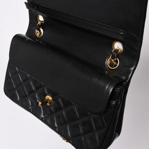 CHANEL シャネル マトラッセ23 Wフラップ Wチェーンショルダーバッグ A2500 1番台 ココマーク ラムスキン ブラック 美品 中古 4a002376