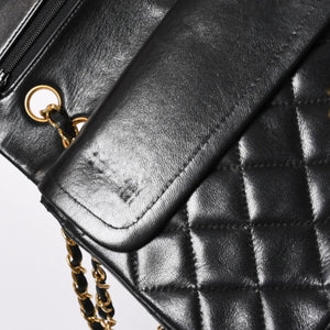 CHANEL シャネル マトラッセ23 Wフラップ Wチェーンショルダーバッグ A2500 1番台 ココマーク ラムスキン ブラック 美品 中古 4a002376