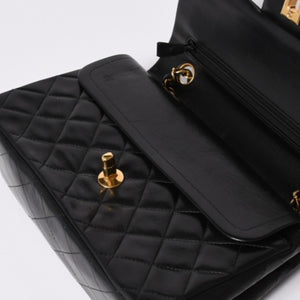 CHANEL シャネル マトラッセ23 Wフラップ Wチェーンショルダーバッグ A2500 1番台 ココマーク ラムスキン ブラック 美品 中古 4a002376