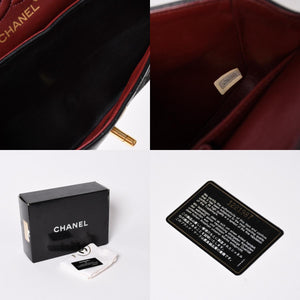 CHANEL シャネル マトラッセ23 Wフラップ Wチェーンショルダーバッグ A2500 1番台 ココマーク ラムスキン ブラック 美品 中古 4a002376