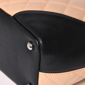 CHANEL シャネル CANBON カンボンライン スモール トートバッグ A25166 9番台 ココマーク カーフスキン ベージュ 美品 中古 4a002413
