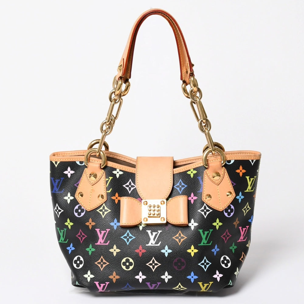 Very good condition LOUIS VUITTON Takashi Murakami Monogram Multicolor Annie MM Shoulder Bag M40308 Noir Gold Hardware Used 4a002380