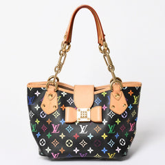 極美品 LOUIS VUITTON ルイヴィトン 村上隆 モノグラムマルチカラー アニーMM ショルダーバッグ M40308 ノワール ゴールド金具 中古 4a002380