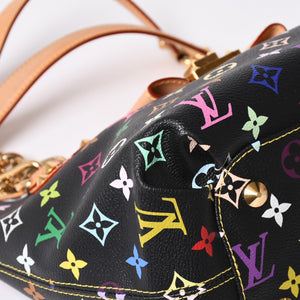 極美品 LOUIS VUITTON ルイヴィトン 村上隆 モノグラムマルチカラー アニーMM ショルダーバッグ M40308 ノワール ゴールド金具 中古 4a002380