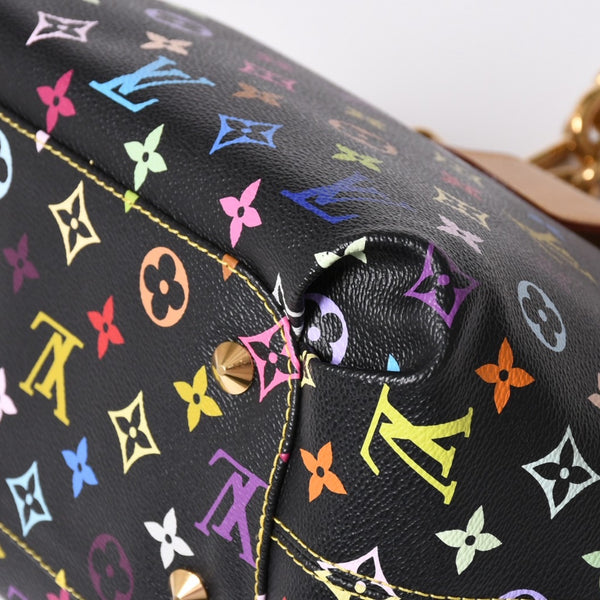 極美品 LOUIS VUITTON ルイヴィトン 村上隆 モノグラムマルチカラー アニーMM ショルダーバッグ M40308 ノワール ゴールド金具 中古 4a002380