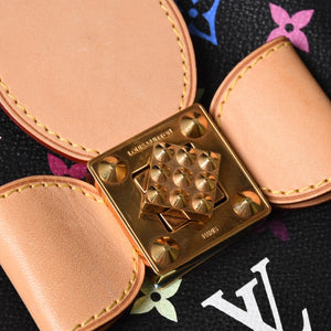 極美品 LOUIS VUITTON ルイヴィトン 村上隆 モノグラムマルチカラー アニーMM ショルダーバッグ M40308 ノワール ゴールド金具 中古 4a002380