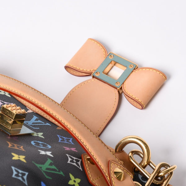 極美品 LOUIS VUITTON ルイヴィトン 村上隆 モノグラムマルチカラー アニーMM ショルダーバッグ M40308 ノワール ゴールド金具 中古 4a002380