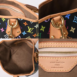 極美品 LOUIS VUITTON ルイヴィトン 村上隆 モノグラムマルチカラー アニーMM ショルダーバッグ M40308 ノワール ゴールド金具 中古 4a002380