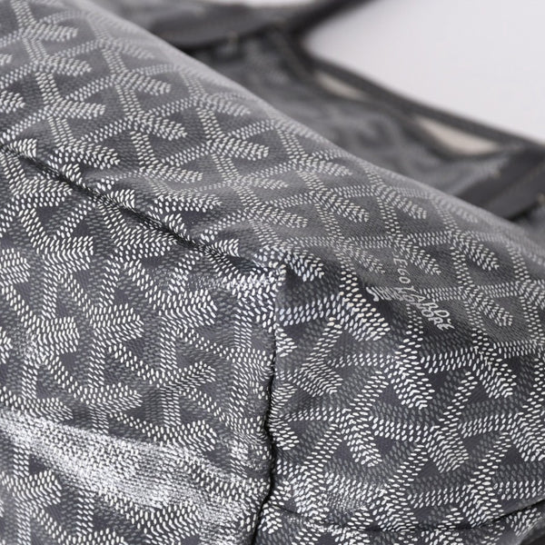 極美品 GOYARD ゴヤール サンルイPM ゴヤールディンキャンバス カーフ グレー シルバー金具 フランス製 中古 4a002387