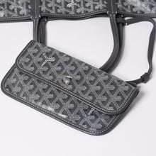 Load image into Gallery viewer, 極美品 GOYARD ゴヤール サンルイPM ゴヤールディンキャンバス カーフ グレー シルバー金具 フランス製 中古 4a002387