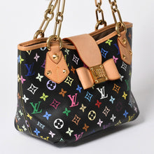 画像をギャラリービューアに読み込む, 極美品 LOUIS VUITTON ルイヴィトン 村上隆 モノグラムマルチカラー アニーMM ショルダーバッグ M40308 ノワール ゴールド金具 中古 4a002380