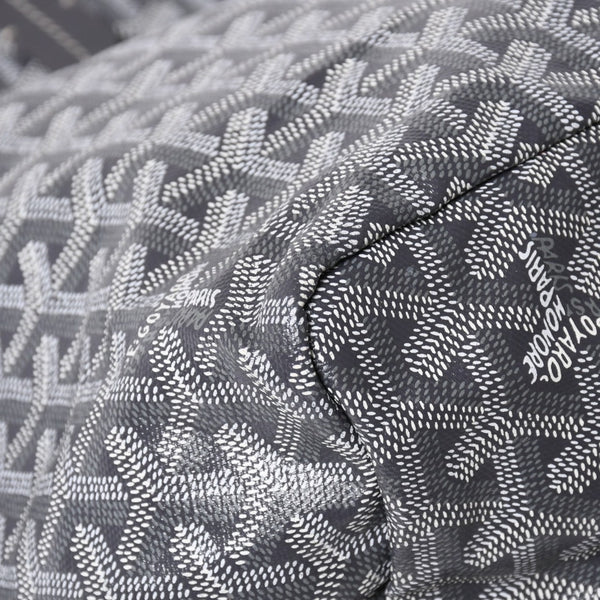 極美品 GOYARD ゴヤール サンルイPM ゴヤールディンキャンバス カーフ グレー シルバー金具 フランス製 中古 4a002387