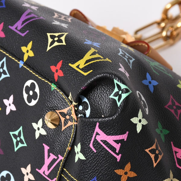 極美品 LOUIS VUITTON ルイヴィトン 村上隆 モノグラムマルチカラー アニーMM ショルダーバッグ M40308 ノワール ゴールド金具 中古 4a002380