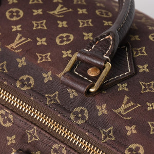 LOUIS VUITTON ルイヴィトン モノグラムミニラン スピィーディ30 ハンドバッグ ミニボストンバッグ M95224 キャンバス エベヌ ブラウン 美品 中古 4a002381