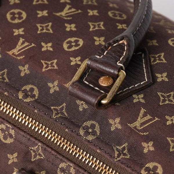 LOUIS VUITTON ルイヴィトン モノグラムミニラン スピィーディ30 ハンドバッグ ミニボストンバッグ M95224 キャンバス エベヌ ブラウン 美品 中古 4a002381