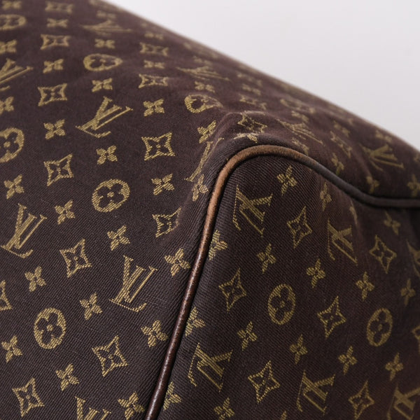 LOUIS VUITTON ルイヴィトン モノグラムミニラン スピィーディ30 ハンドバッグ ミニボストンバッグ M95224 キャンバス エベヌ ブラウン 美品 中古 4a002381
