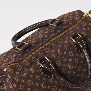 LOUIS VUITTON ルイヴィトン モノグラムミニラン スピィーディ30 ハンドバッグ ミニボストンバッグ M95224 キャンバス エベヌ ブラウン 美品 中古 4a002381