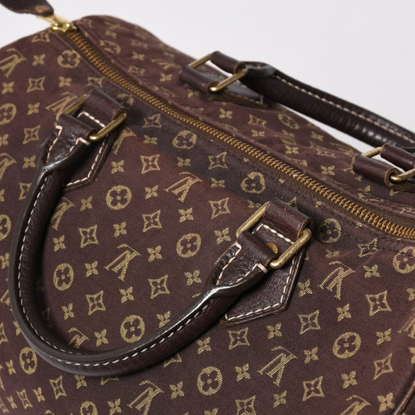 LOUIS VUITTON ルイヴィトン モノグラムミニラン スピィーディ30 ハンドバッグ ミニボストンバッグ M95224 キャンバス エベヌ ブラウン 美品 中古 4a002381