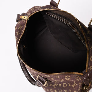 LOUIS VUITTON ルイヴィトン モノグラムミニラン スピィーディ30 ハンドバッグ ミニボストンバッグ M95224 キャンバス エベヌ ブラウン 美品 中古 4a002381
