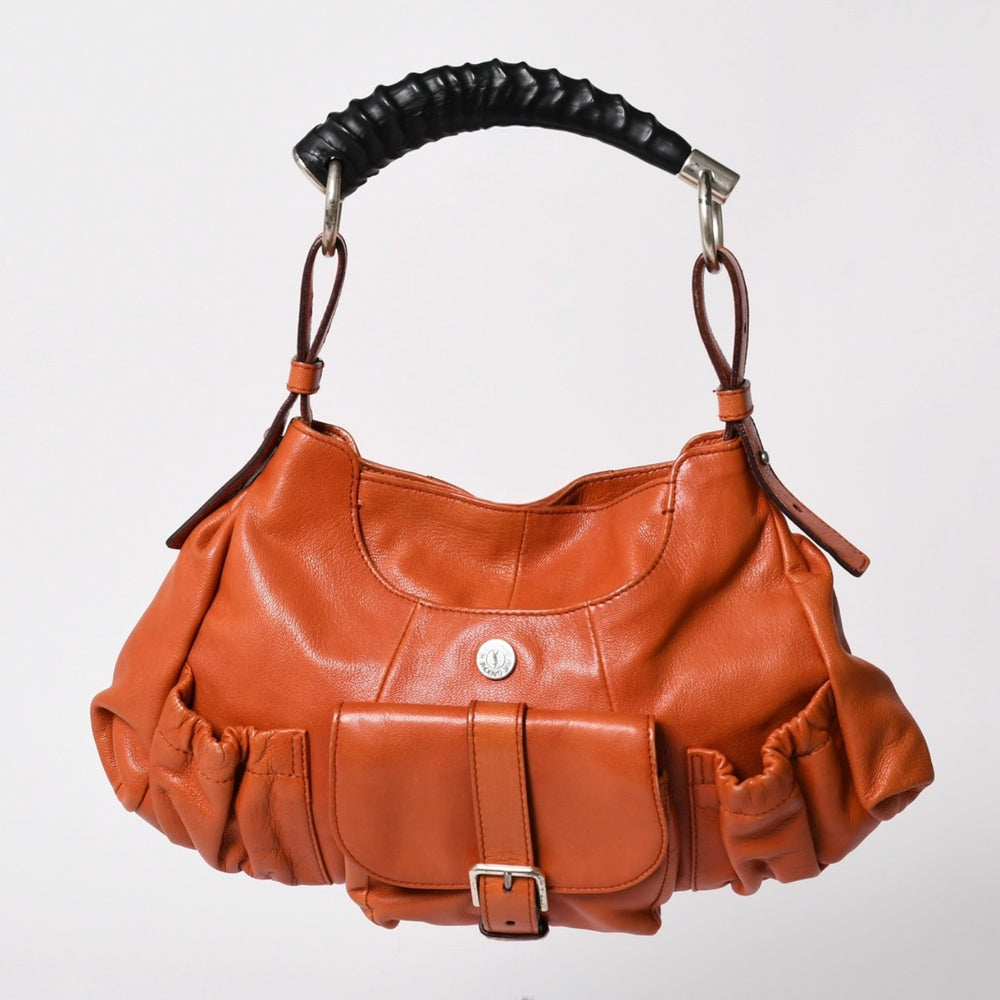 YVES SAINT LAURENT MOMBASA One shoulder bag 121615 Deer horn Silver hardware Good condition Used 4a002028
