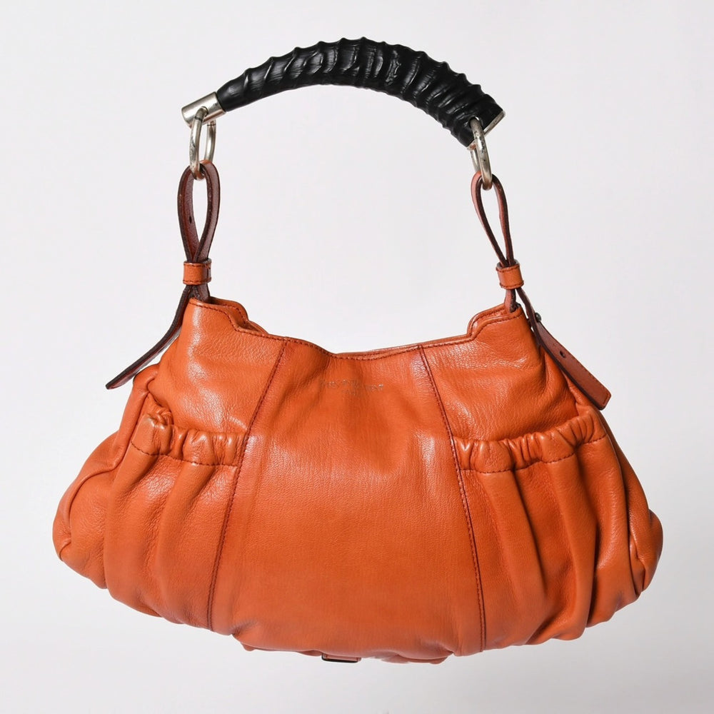 YVES SAINT LAURENT MOMBASA One shoulder bag 121615 Deer horn Silver hardware Good condition Used 4a002028