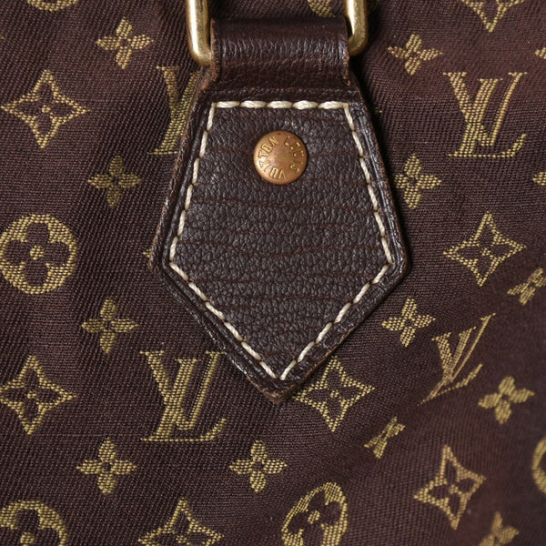 LOUIS VUITTON ルイヴィトン モノグラムミニラン スピィーディ30 ハンドバッグ ミニボストンバッグ M95224 キャンバス エベヌ ブラウン 美品 中古 4a002381