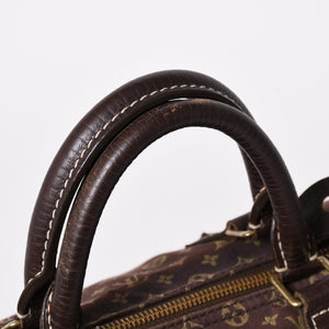 LOUIS VUITTON ルイヴィトン モノグラムミニラン スピィーディ30 ハンドバッグ ミニボストンバッグ M95224 キャンバス エベヌ ブラウン 美品 中古 4a002381