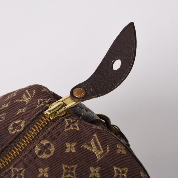 LOUIS VUITTON ルイヴィトン モノグラムミニラン スピィーディ30 ハンドバッグ ミニボストンバッグ M95224 キャンバス エベヌ ブラウン 美品 中古 4a002381