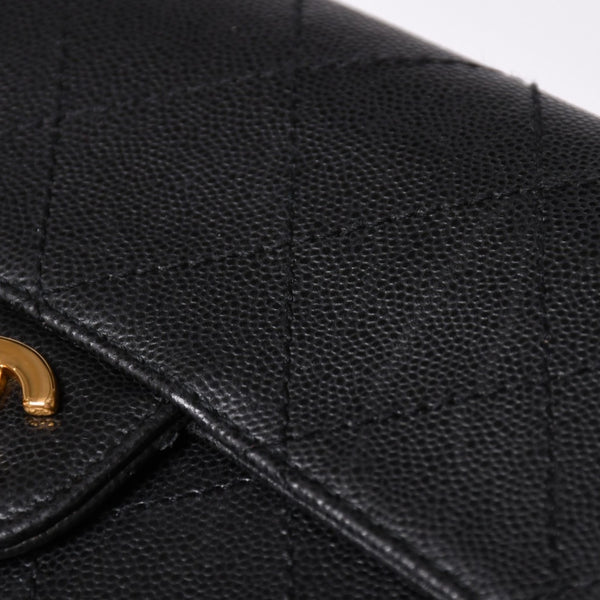 CHANEL Chanel Matelasse One Shoulder Bag No. 5 Coco Mark Caviar Skin Quilting Black Gold Hardware Good Condition Used 4a002384