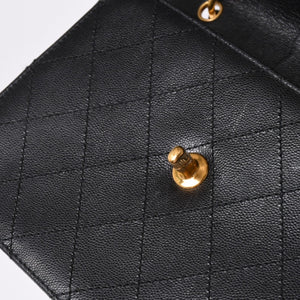 CHANEL Chanel Matelasse One Shoulder Bag No. 5 Coco Mark Caviar Skin Quilting Black Gold Hardware Good Condition Used 4a002384
