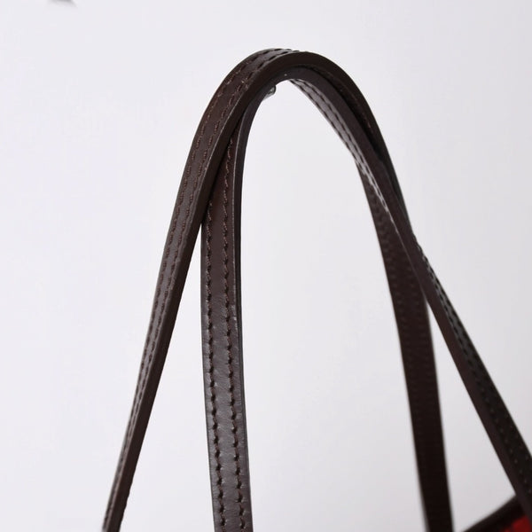 極美品 LOUIS VUITTON ルイヴィトン ダミエ ネヴァーフルMM トートバッグ N51105 PVC レザー ブラウン ゴールド金具 中古 4a002389