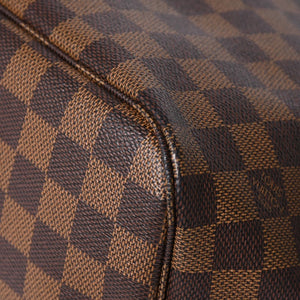 極美品 LOUIS VUITTON ルイヴィトン ダミエ ネヴァーフルMM トートバッグ N51105 PVC レザー ブラウン ゴールド金具 中古 4a002389