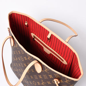 新品未使用 LOUIS VUITTON ルイヴィトン ネヴァーフルMM トートバッグ M46987 モノグラム ブラウン ゴールド金具 中古 4a002391